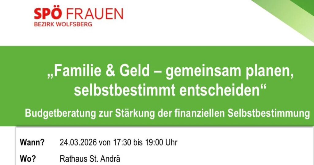 Familie und Geld &ndash; gemeinsam planen, selbstbestimmt entscheiden